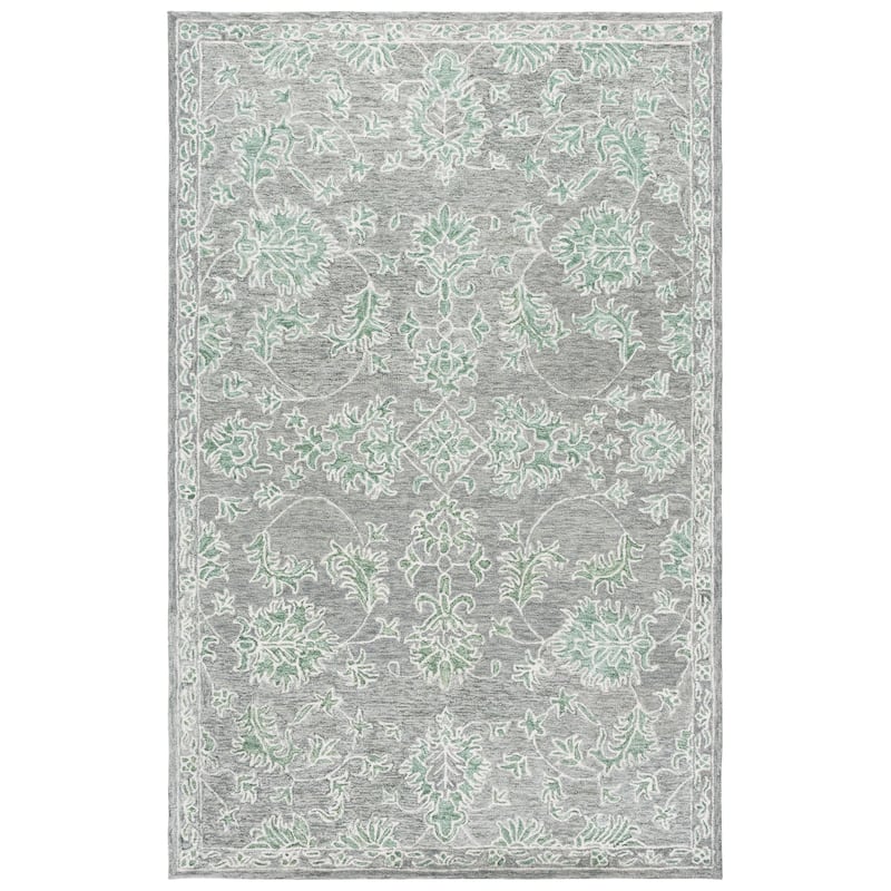 SAFAVIEH Handmade Metro Neasa Wool Rug - Grey/Green - 4' x 6'