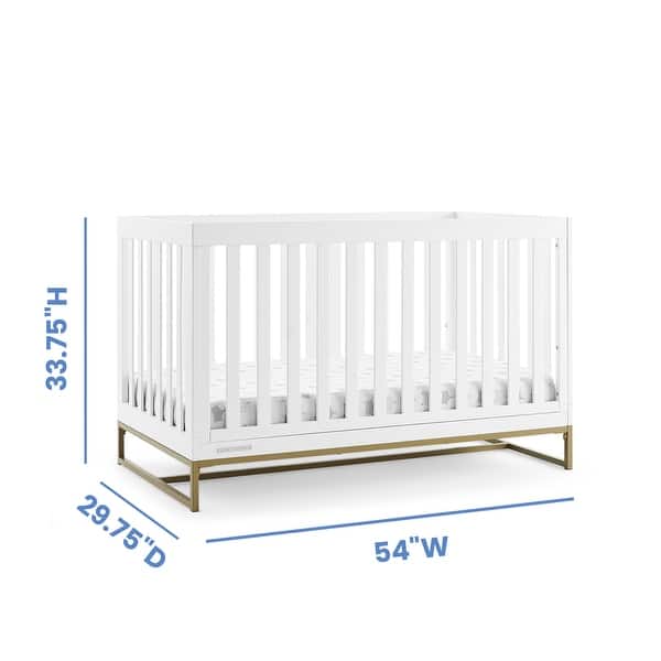 dimension image slide 1 of 2, Jade 4-in-1 Convertible Crib Greenguard - Gold Certified