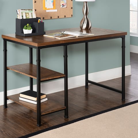 Carbon Loft Harrison Metal & Wood Industrial Desk
