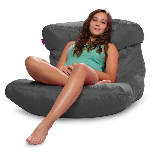 Bean Bag Chair for Kids, Teens and Adults, Comfy Chairs for your Room - Laguna Lounger - Charcoal Grey