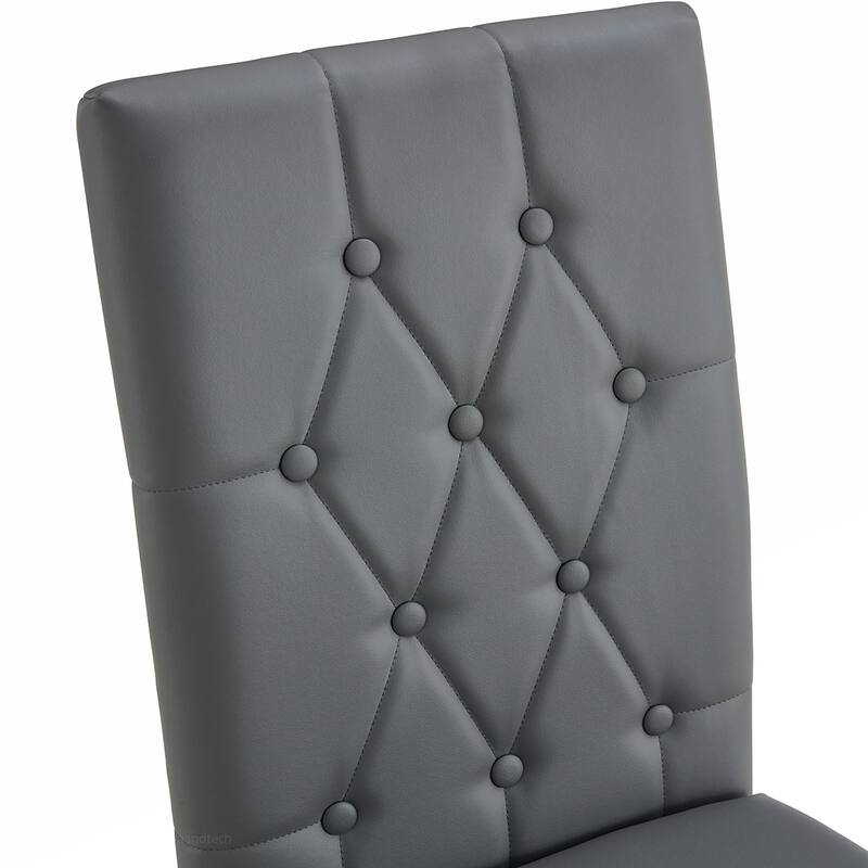 4PCS Silver Metal Dining Chairs