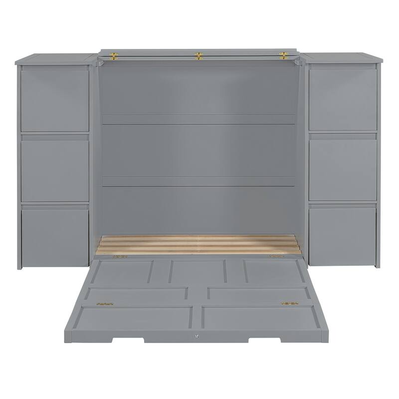 Murphy Bed with Drawers, Cabinets & USB Ports