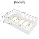 preview thumbnail 6 of 12, White Twin Size Pine Wood Floor Bed with Full-Length Guardrail and Door