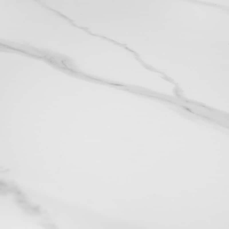 Zelan Mid-Century Modern Sintered Stone Dining Table - Rectangular Kitchen Table with Semi-Circular Steel Legs