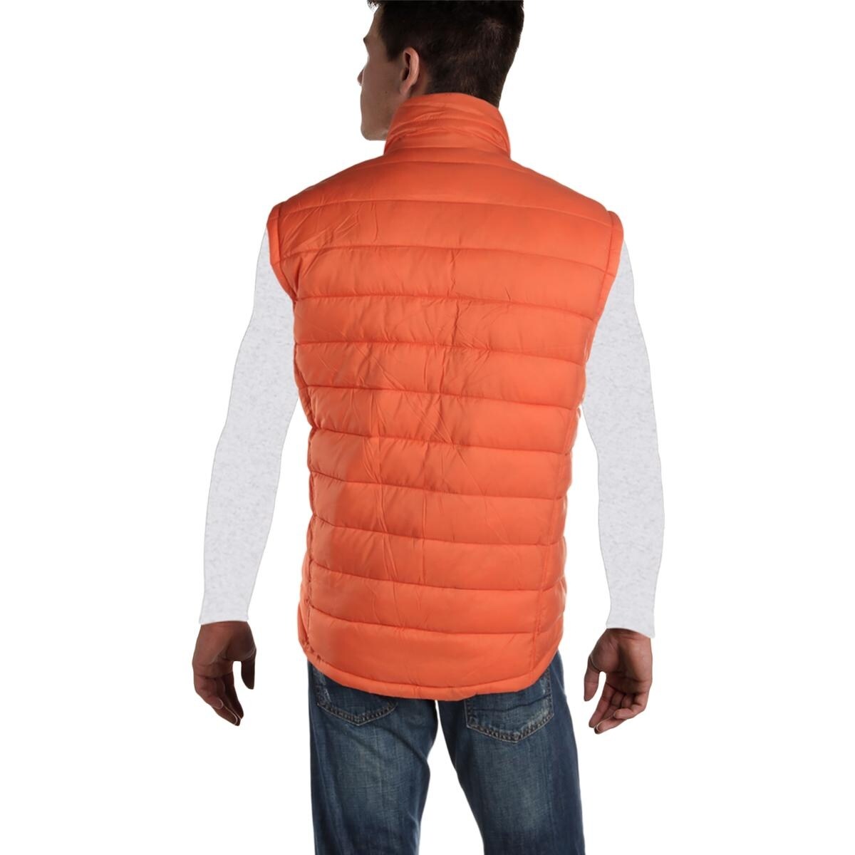 Izod Mens Lightweight Quilted Puffer Vest Fleece