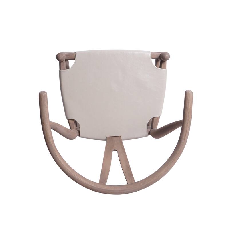 Roomfitters Mid-Century Accent Chair with Curved Backrest and Faux Leather Seat, Elegant Dining Seating