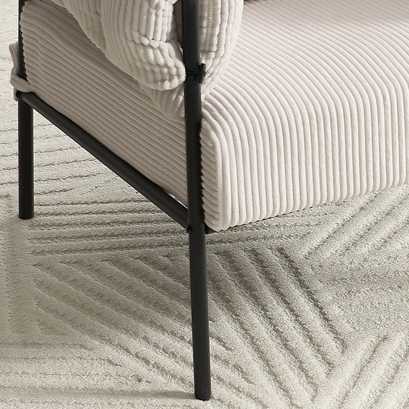 Simple Side Chair Office Chair Coffee Chair with Metal Legs, Creamy White Padded Chair Reception Chair