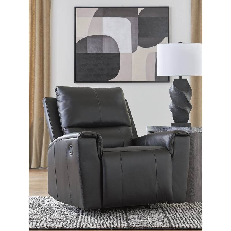 Signature Design by Ashley Glassmere Black Recliner