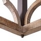 preview thumbnail 7 of 7, Azizon Farmhouse 8-Light 27.5" Distressed Wood Linear Chandelier Island Lights