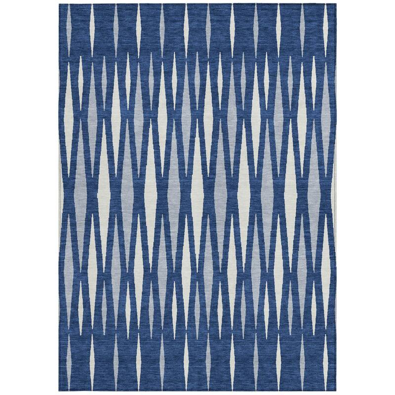 HomeRoots Geometric Transitional Rectangle Outdoor Rug