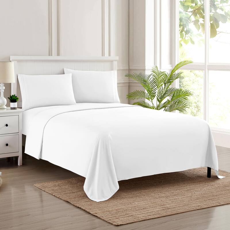 RV Queen 6-Piece Bed Sheet Set - White