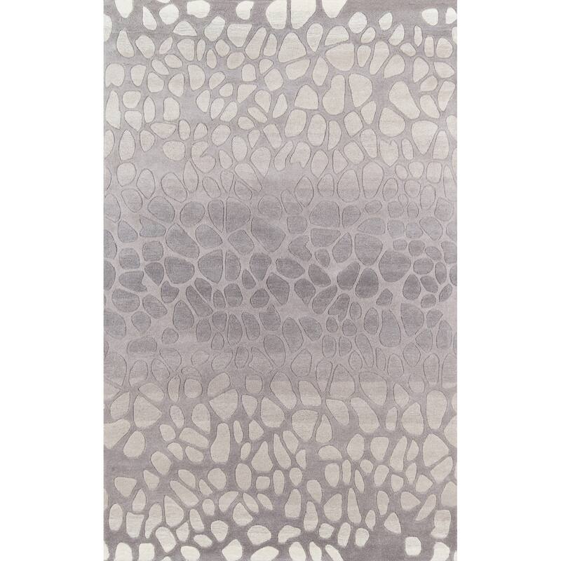 Momeni Delhi Hand-tufted Wool Animal Print Area Rug - 3' 6" x 5' 6" - Silver - Runner/Rectangle