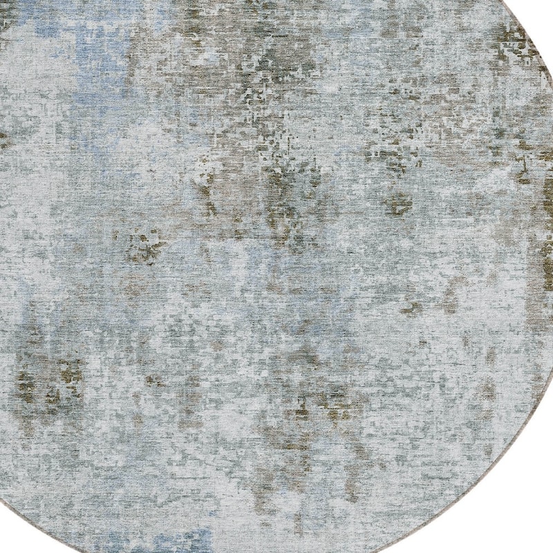 HomeRoots Abstract Transitional Rectangle Outdoor Rug