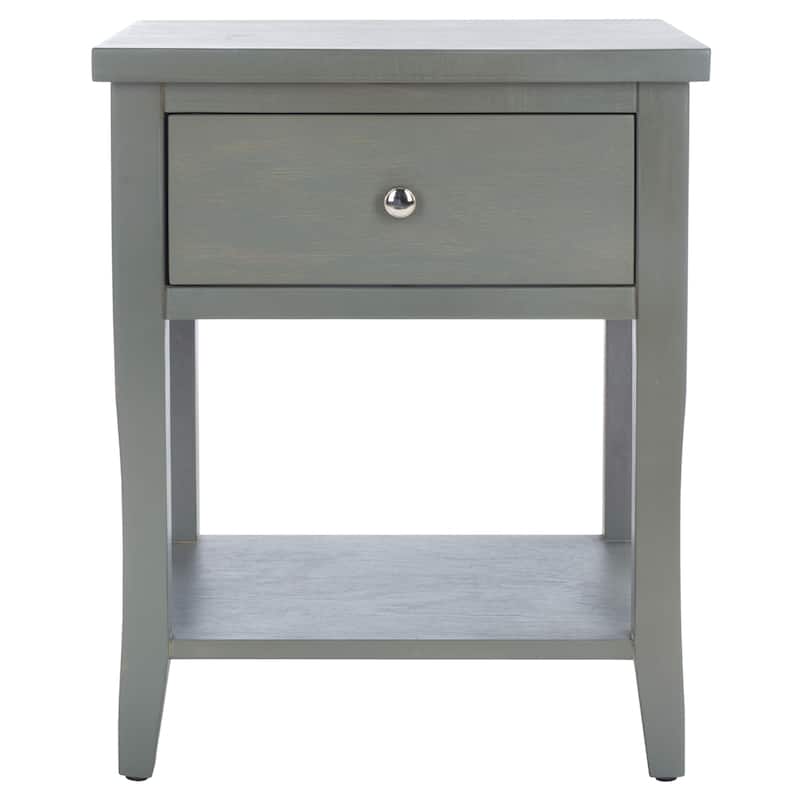 SAFAVIEH Martina Nightstand with Storage Drawer (Fully Assembled) - 18.1" x 15" x 22.2" - 18Wx15Dx22H - Ash Grey