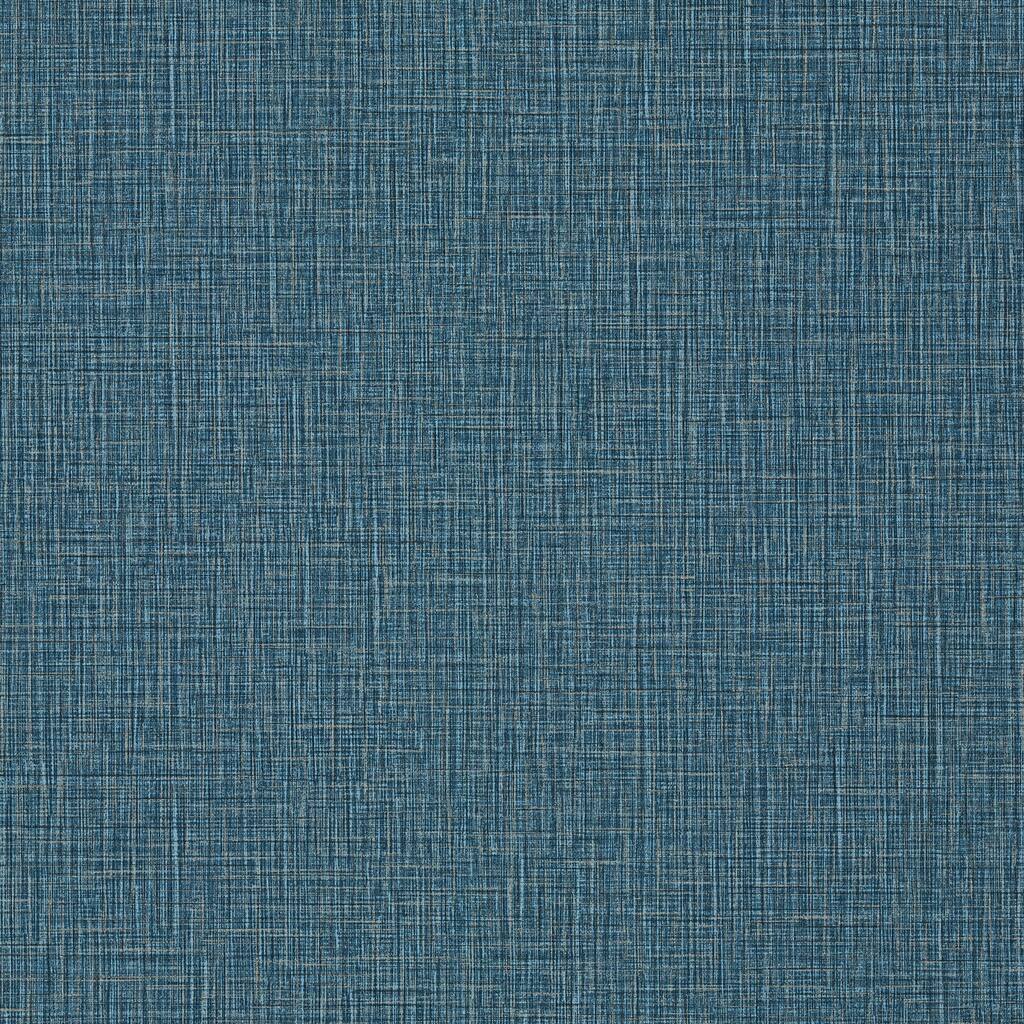 Advantage Eagen Blue Linen Weave Wallpaper