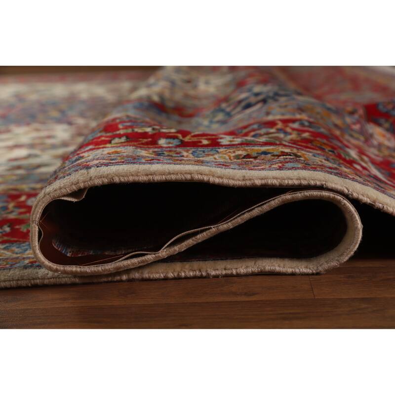 Hand Knotted Oriental 100% Wool Carpet Traditional Floral Beige & Ivories Najafabad Area Rug - 16' 1'' X 9' 11''