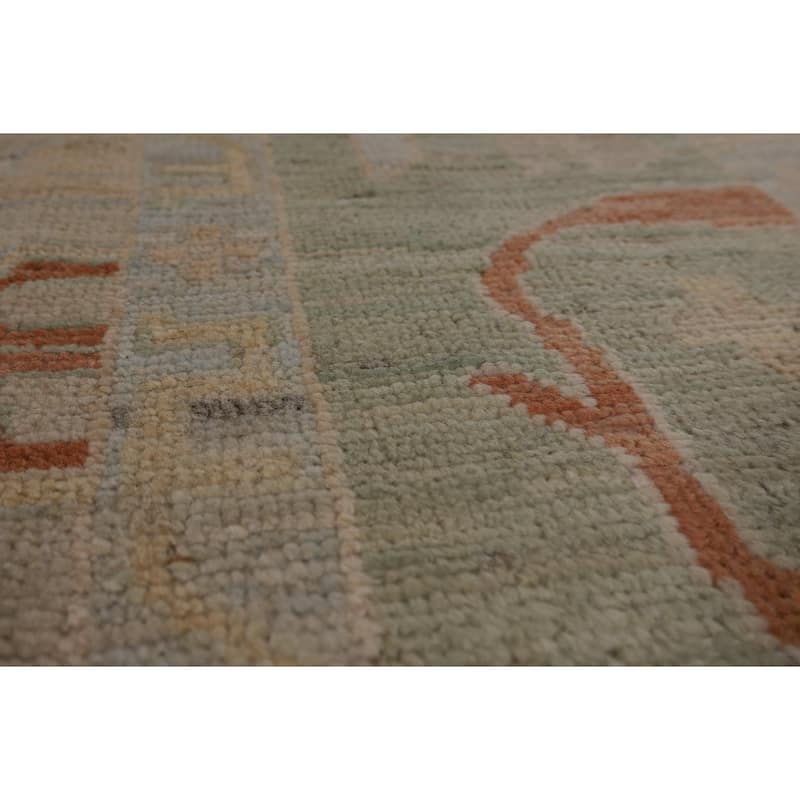 Vegetable Dye Oushak Oriental Area Rug Handmade Wool Carpet - 6'0"x 8'7"