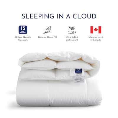 Highland Feather 850 Loft Hungarian White Goose Down Duvet Comforter 500TC Casing