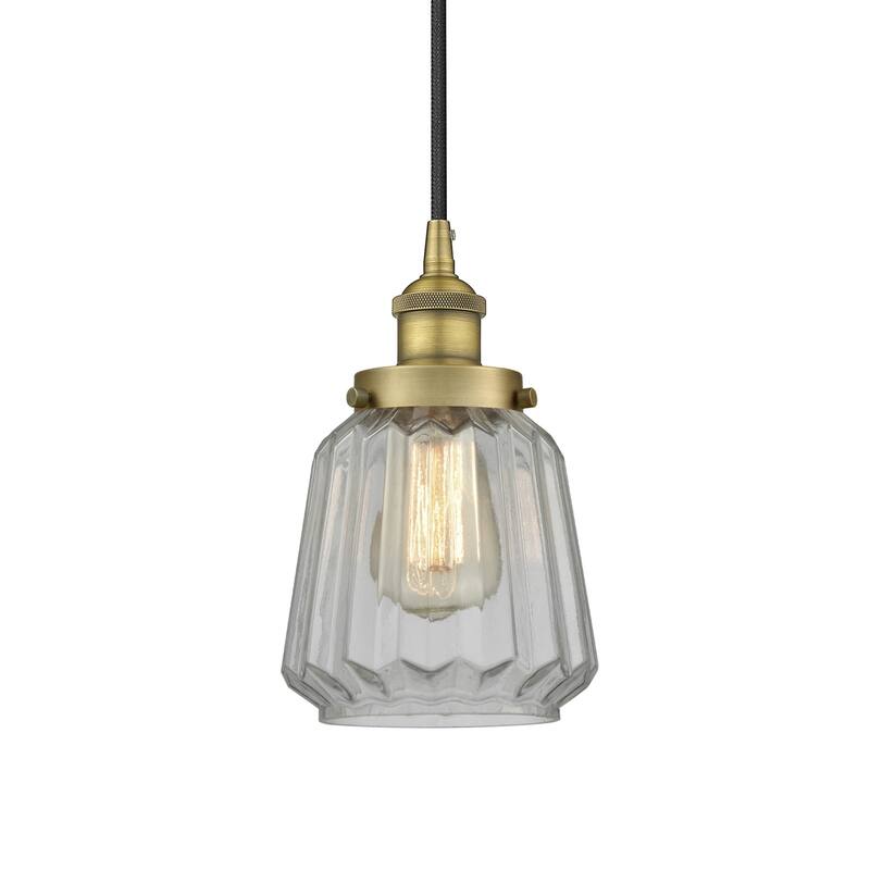 Innovations Lighting 616-1PH-12-7 Chatham Pendant Chatham 7" Wide Mini - Brushed Brass / Clear