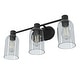 preview thumbnail 7 of 12, Hunter Lochemeade 3-Light Vanity Wall Light, Damp-rated - Bathroom, Laundry - Modern Farmhouse, Contemporary, Industrial