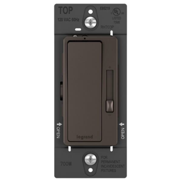 Legrand Rh703pdbccv4 Radiant Single Pole 3 Way Dimmer Dark Bronze 700w