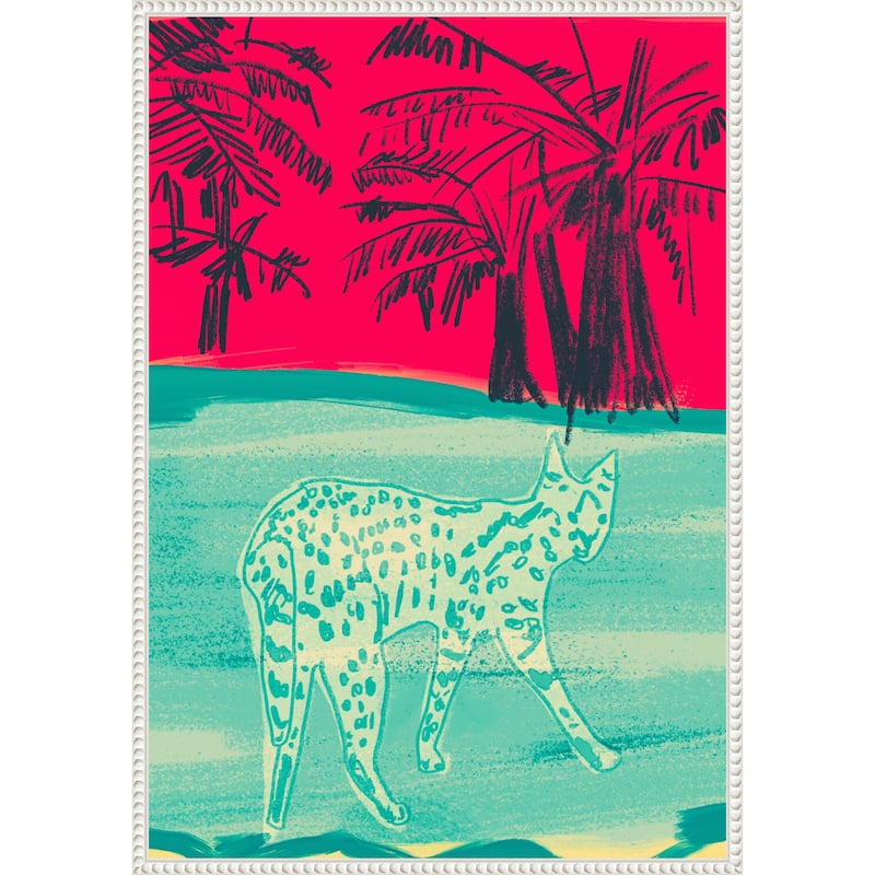 Cheetah by Beate Tubach Framed Canvas Wall Art