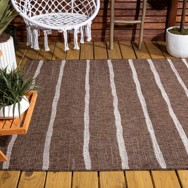 JONATHAN Y Andratx Berber Stripe Indoor/Outdoor Area Rug