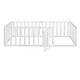 preview thumbnail 36 of 35, Minimal Design Twin Size Floor Bed with Safety Fence & Privacy Door
