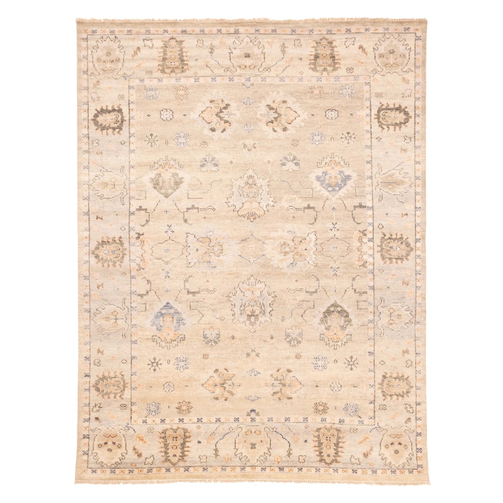 ECARPETGALLERY Hand-knotted Jules Serapi Light Khaki Wool Rug - 9'0 x 12'0