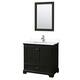 Option Dark Espresso / White Cultured Marble Top /