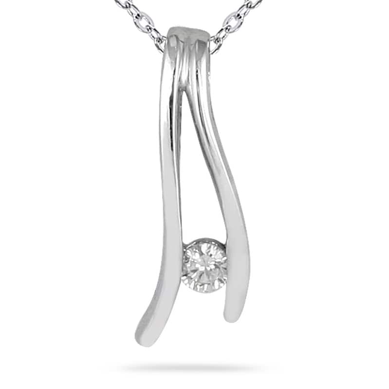 Marquee Diamond Pendant in 10K White Gold