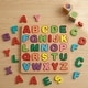preview thumbnail 4 of 3, Wooden Alphabet Puzzle for Toddlers - ABC Learning Board with Shapes, Early Preschool Educational Toy for Kids
