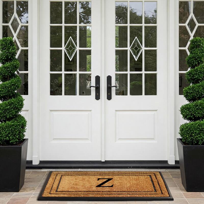 A1HC Natural Coir & Rubber Door Mat, Heavy Duty, Dirt Trapping, Long-Lasting Entrance Doormats,Thick & Durable Outdoor Entry Mat
