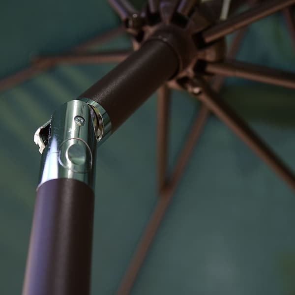 Shop Black Friday Deals On Belleze 9ft Tilt Umbrella Crank To Open Patio Lawn Dark Green Overstock 15921610