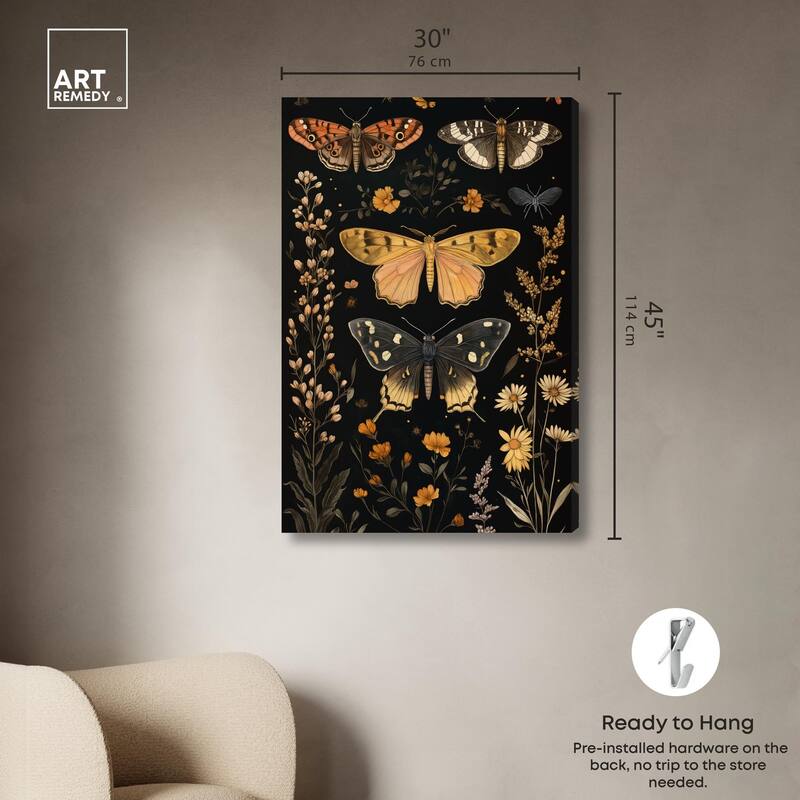 Winged Visitors II Canvas by Art Remedy, Gallery Wrapped