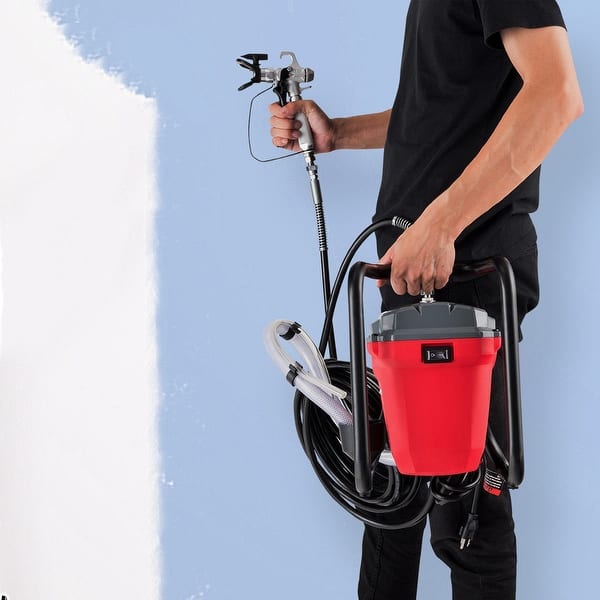 Shop Costway 3000psi 5 8 Hp High Pressure Airless Paint Sprayer Wall Painter Spraying Gun Red As Pic Overstock 24147428
