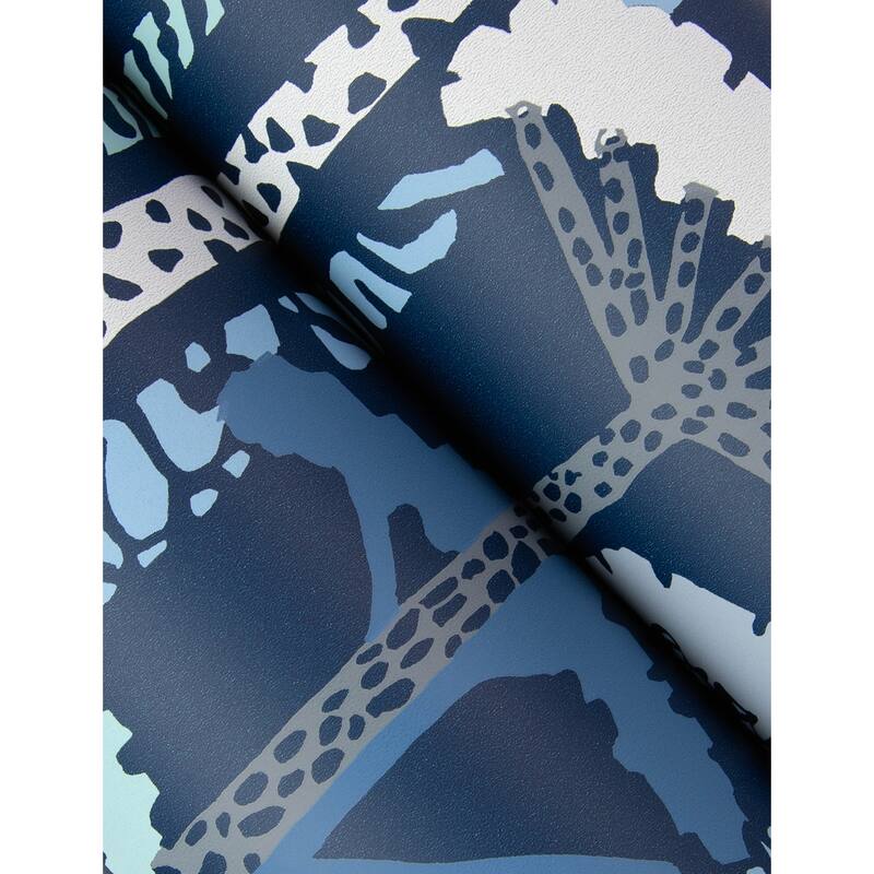 A-Street Prints Unify Indigo Forest Wallpaper