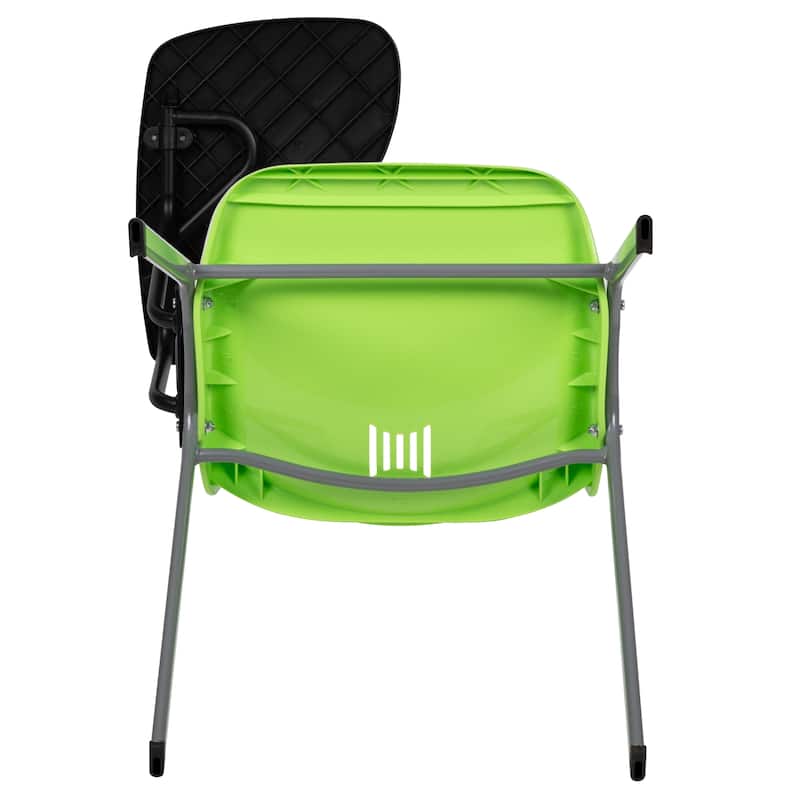 5 Pack Ergonomic Shell Chair with Right Handed Flip-Up Tablet Arm