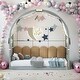 preview thumbnail 1 of 56, Twin Ground-Level Canopy Bed with Tent and Trundle Grey