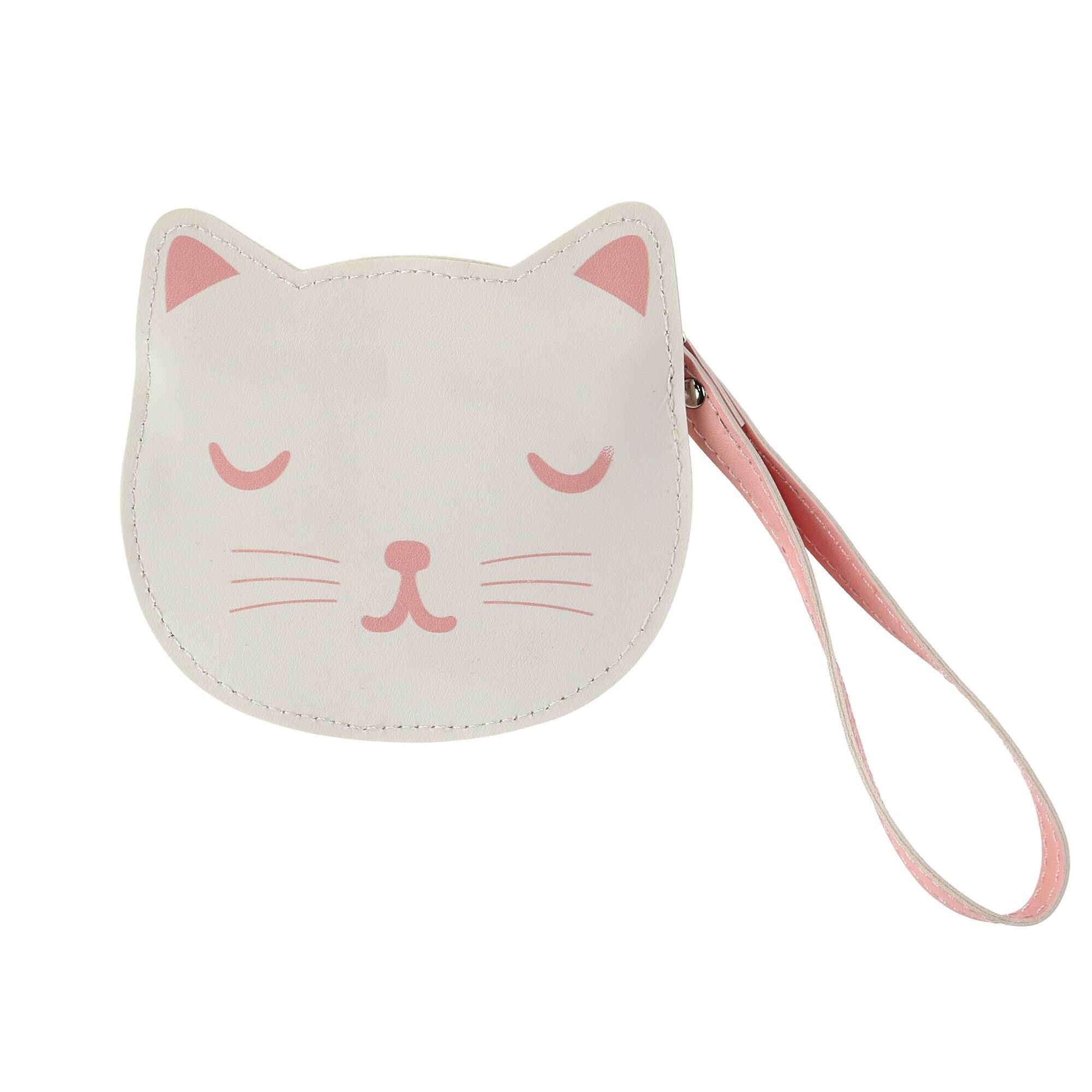 cat face coin purse