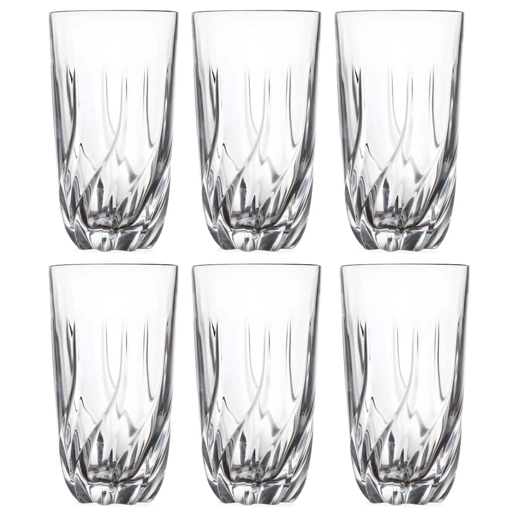 Majestic Gifts Inc. Glass Highball Tumblers -15.75 Oz.-Set/6 - 5.8" x 3.3"
