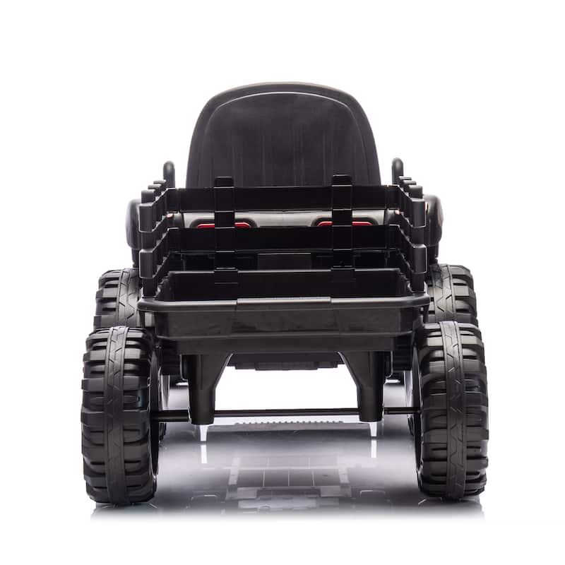 Ride on Tractor,Trailer,24VBattery Powered Electric Toy,200w*2motor 1.86-4.97MPH,Remote Control,3 speed adjustable,LED,safe belt