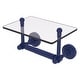 preview thumbnail 16 of 26, Allied Brass Waverly Place Collection Two Post Toilet Tissue Holder with Glass Shelf Mediterranean Blue