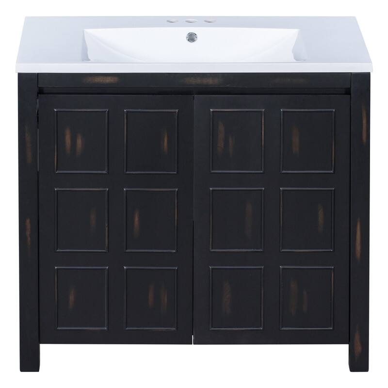 24''/36" Bathroom Vanity Organizer with Sink,Combo Cabinet Set，Bathroom Storage Cabinet