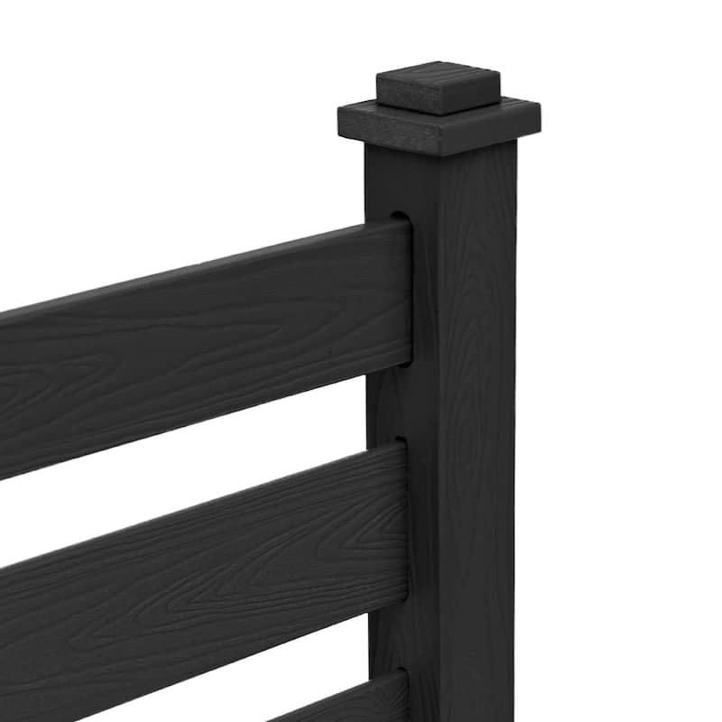 Courtyard Privacy Fence No Pit Digging Type, More Convenient For Outdoor Installation,2,4-Panel - 39.3 in. W x 35.6 in. H