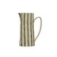 preview thumbnail 1 of 1, Hand-Painted Stoneware Pitcher with Stripes - 7.1"L x 4.4"W x 9.0"H