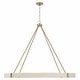 preview thumbnail 1 of 2, Delaney 12-light Matte Brass Hanging Chandelier