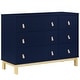 preview thumbnail 11 of 10, Legacy 6 Drawer Dresser with Leather Pulls and Interlocking Drawers