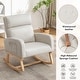 preview thumbnail 18 of 171, HOMYKA 28" Wide Rocking Chair for Nursery with Solid Wood Leg