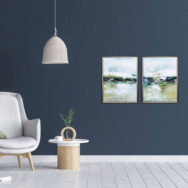 Propac Images Cool Before Warmth Framed Canvas Wall Art - Green